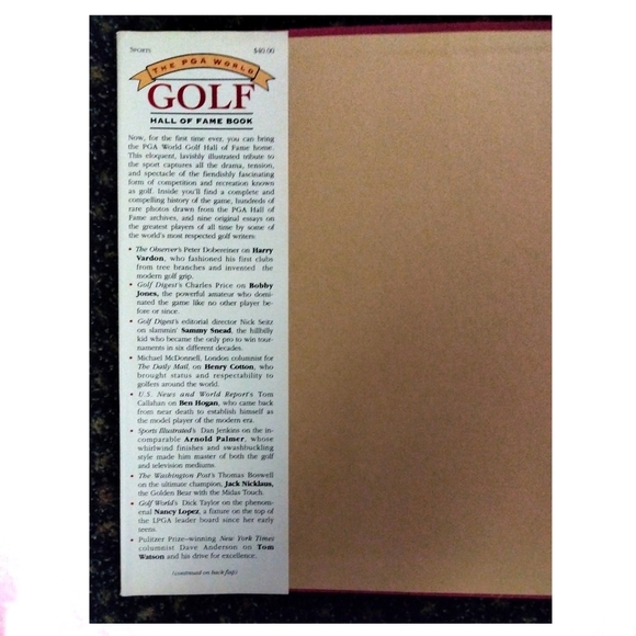 GOLF THE PGA WORLD GOLF HALL OF FAME BOOK. - Picture 2 of 4